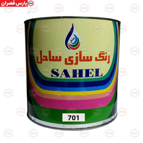 رنگ سفید نیمه براق روغنی ساختمانی گالن 701